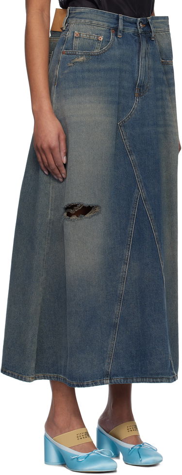 Sukňa Maison Margiela Maison Margiela Darting Denim Midi Skirt Modrá | S52ME0022 M30017, 1