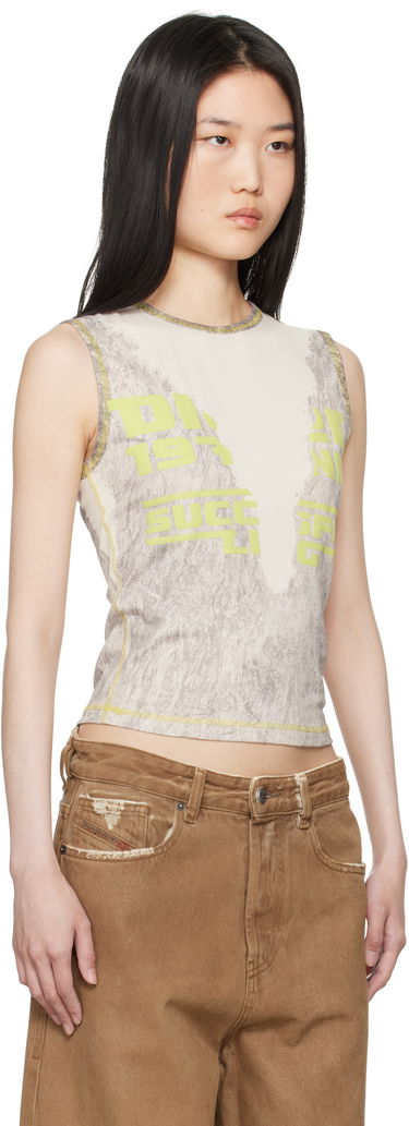 Tielko Diesel Graphic Print Slim Fit Tank Top Béžová | A17083 0CPAA, 1