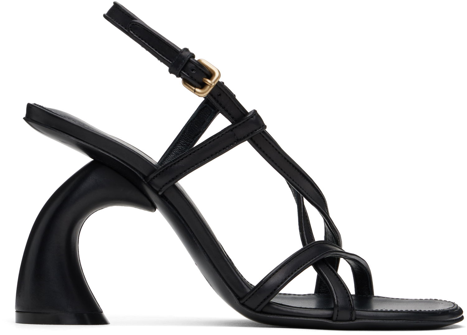 Starostlivosť o obuv Dries Van Noten Dries Van Noten Leather Heeled Sandals Čierna | WS251-1565-109, 0