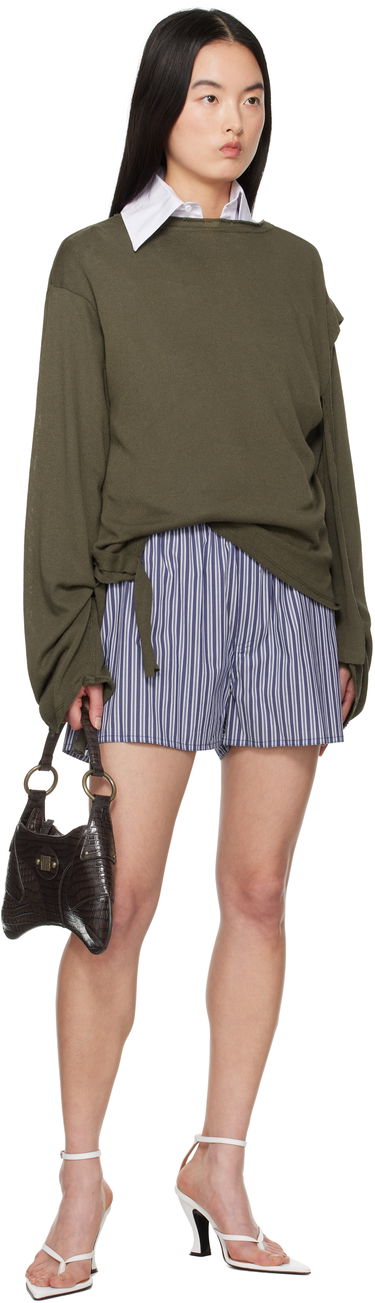 Sveter Ottolinger Ottolinger Deconstructed Linen Longsleeve T-Shirt Zelené | 10510120601, 4