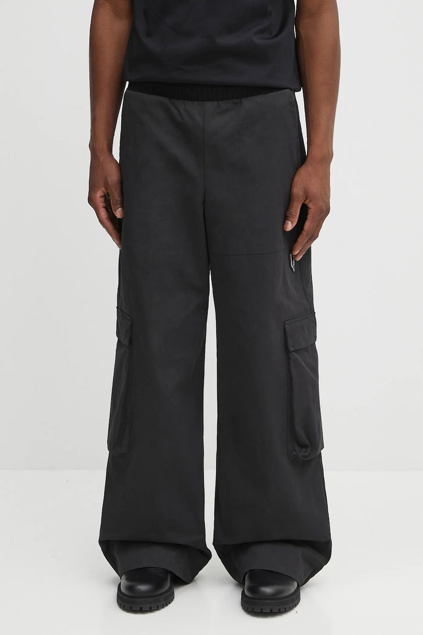 Cargo nohavice HELIOT EMIL Heliot Emil PREAW25 Wide Leg Cargo Pants Čierna | PREAW25.M.10.207.BLK01