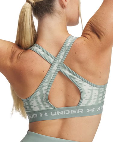Podprsenka Under Armour Under Armour Crossback Mid Print Sports Bra Zelené | 1361042-348, 1