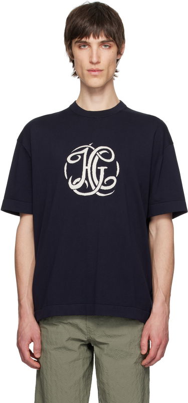 Tričko Givenchy Givenchy Knit Jacquard 'HG' T-Shirt Navy | BM71MZ4YM5401, 0