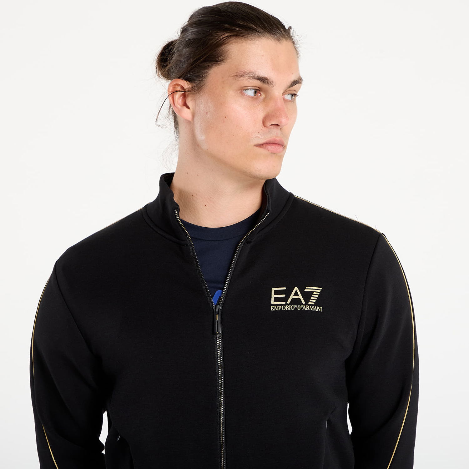 Mikina Emporio Armani EA7 Emporio Armani Train Gold Label Zip-Up Sweatshirt Čierna | 7M000670AF14146UC001, 1