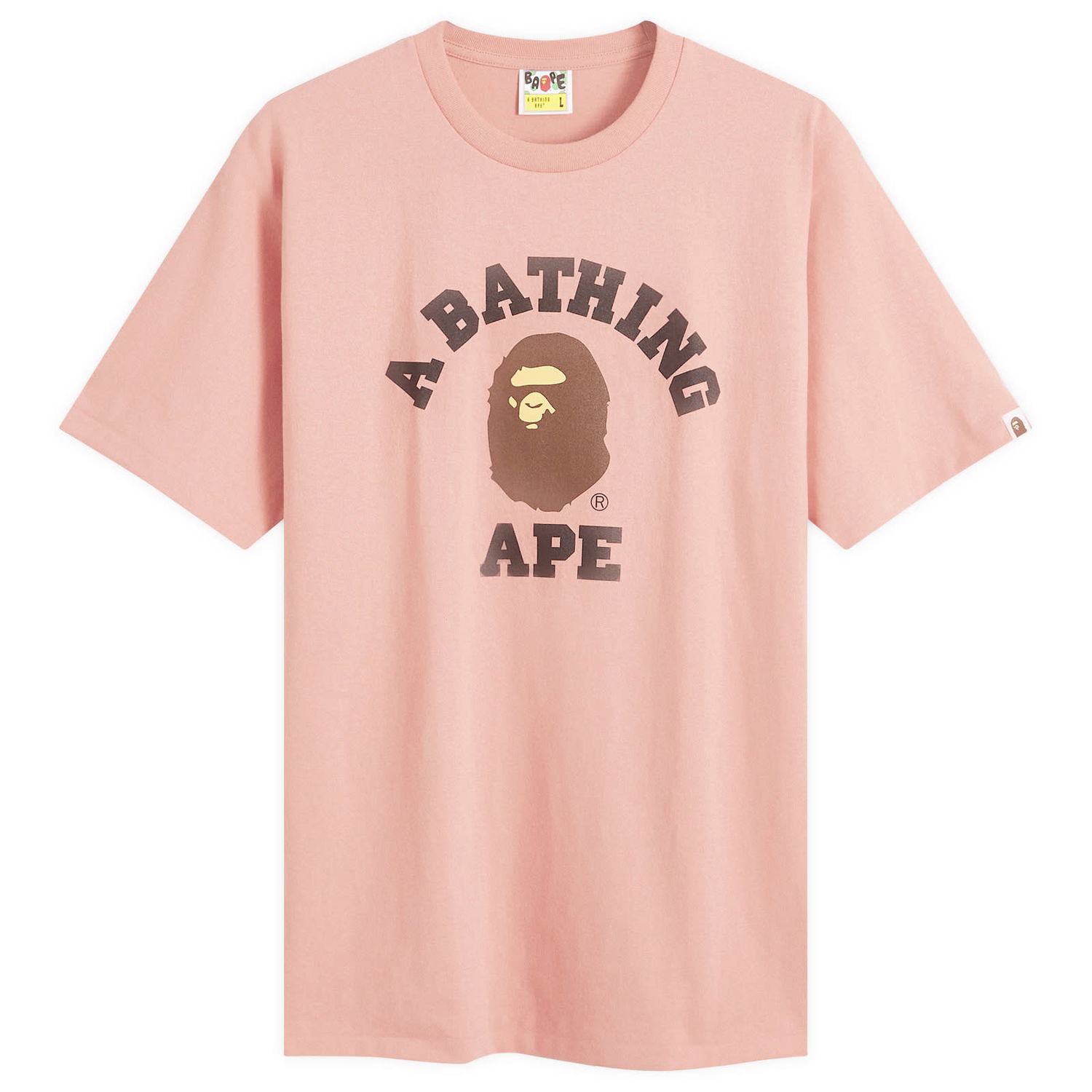 Tričko BAPE A Bathing Ape College T-Shirt Ružová | 001TEK301001M-PNK, 0