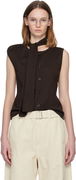 Asymmetrical Sleeveless Cardigan