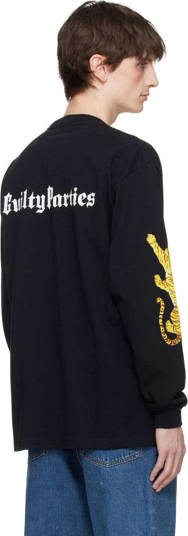 Tričko WACKO MARIA Wacko Maria Washed Tiger Print Crew Neck Longsleeve T-Shirt Čierna | 25SS-WMT-LT03, 2