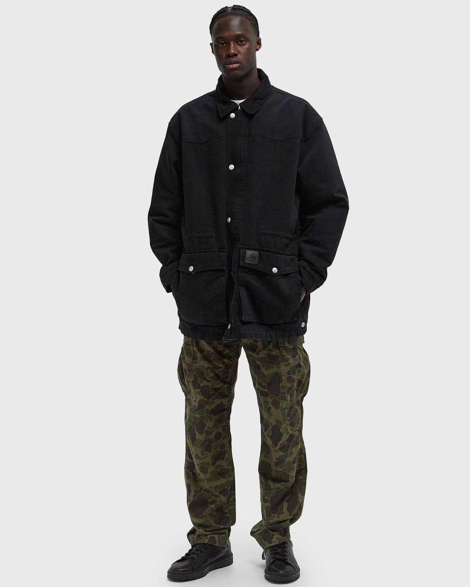 Bunda Carhartt WIP OG Santa Fe Black Coat Čierna | I034314-00E.4O, 1