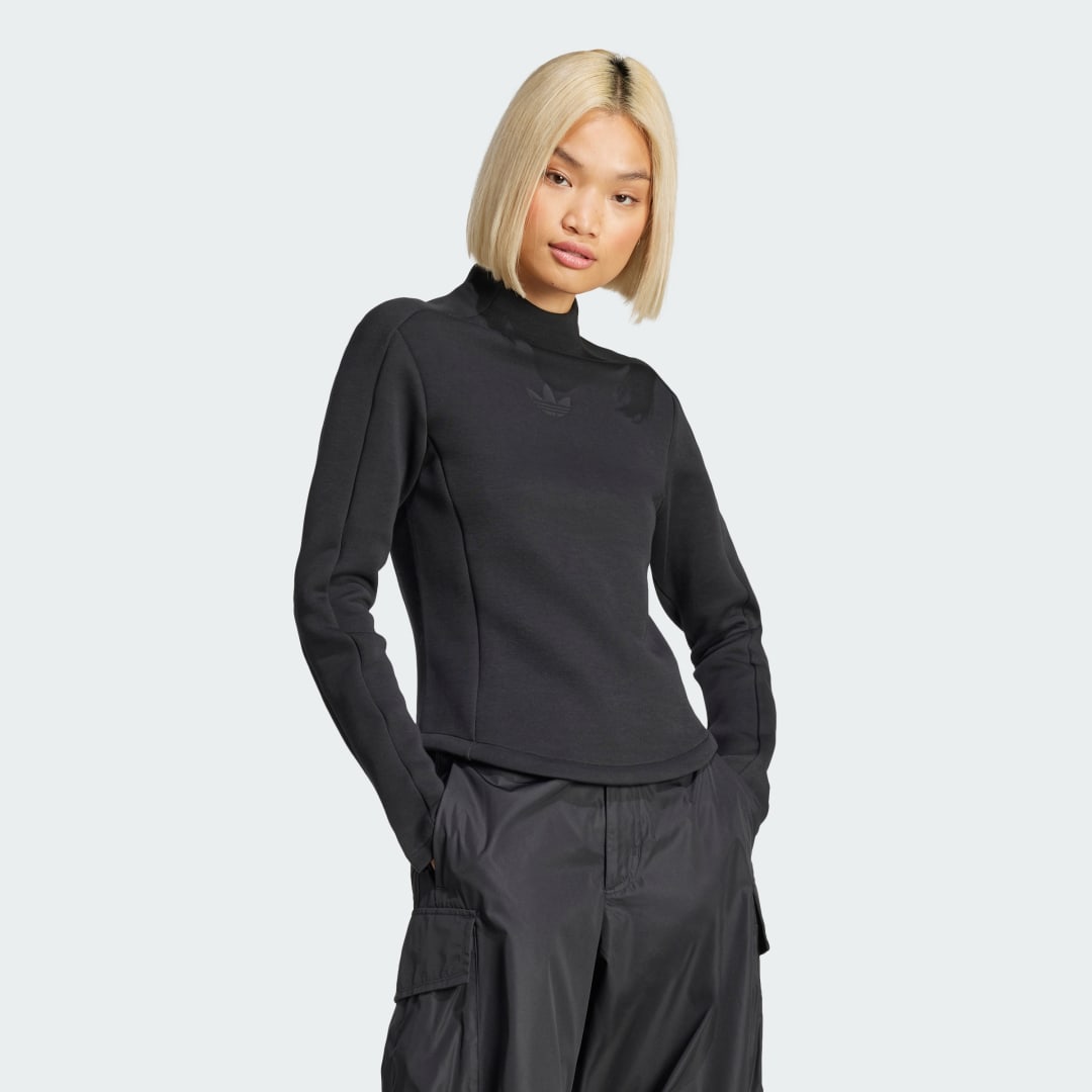 Mikina adidas Performance Long Sleeve Mock Neck Top Čierna | JJ0937, 0
