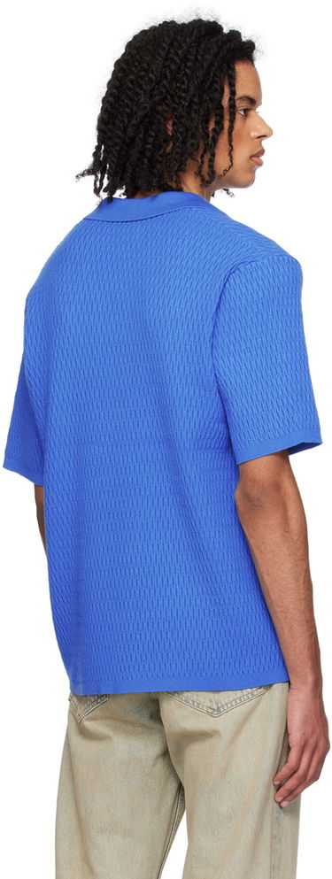 Košeľa Samsoe Samsoe Samsøe Samsøe Sagabin Knitted Polo Shirt Modrá | M24100013, 2