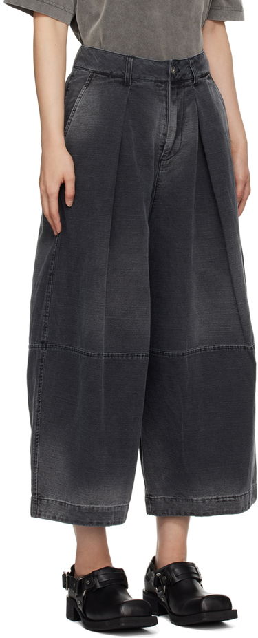 Nohavice YMC YMC Deadbeat Wide-Leg Trousers Šedá | Q4WAG, 1