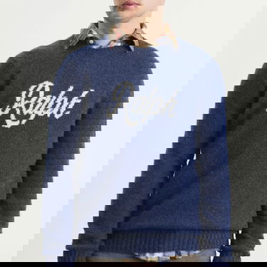 Sveter Polo by Ralph Lauren Authentic Cursive Ralph Logo Knit Jumper Modrá | 710979098001-BLU, 5