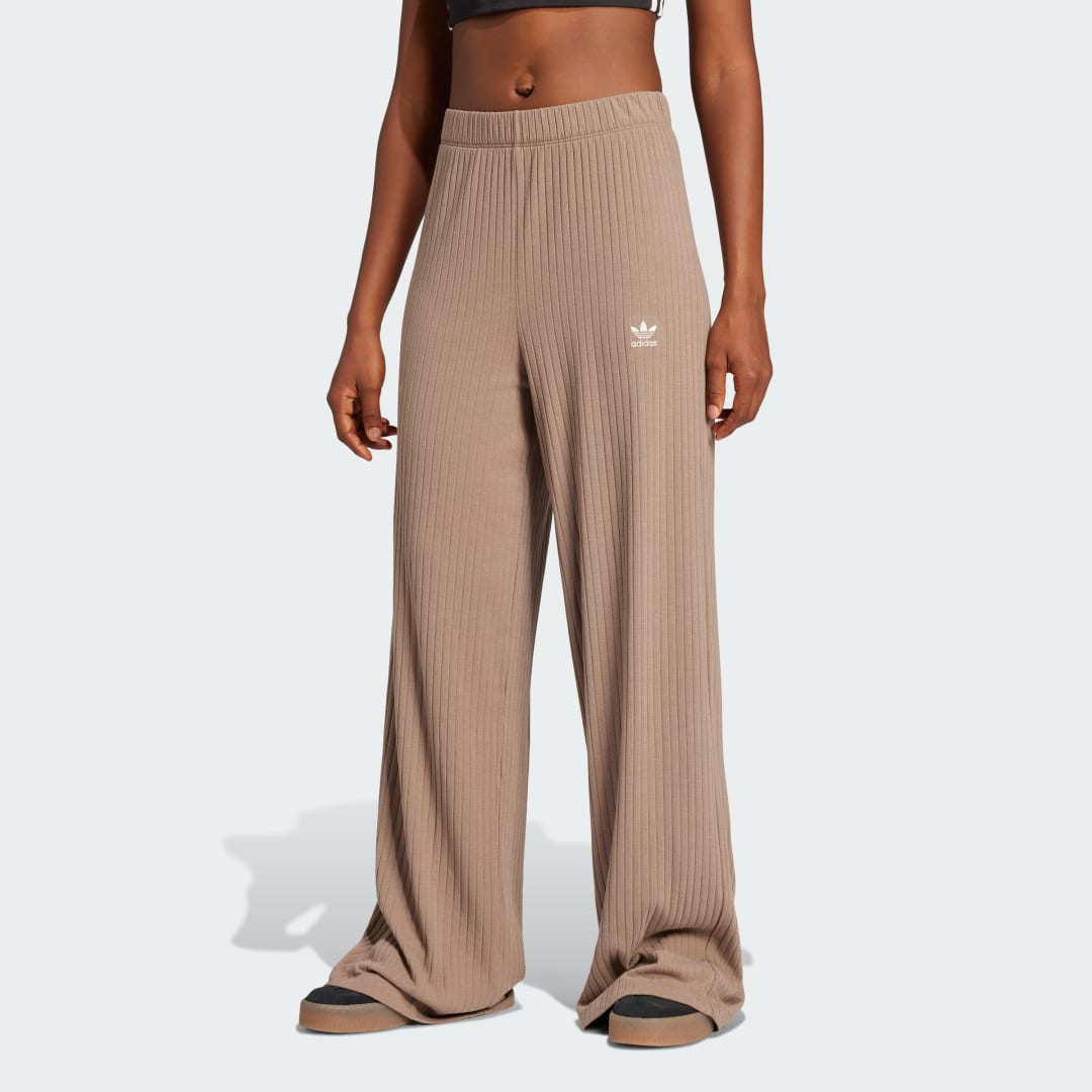 Nohavice adidas Performance Wide Rib Pants Hnedá | JD0768, 0