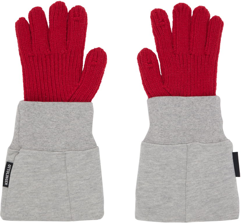 Rukavice Ottolinger Ottolinger Deconstructed Sleeve Gloves Červená | 129-902928-02