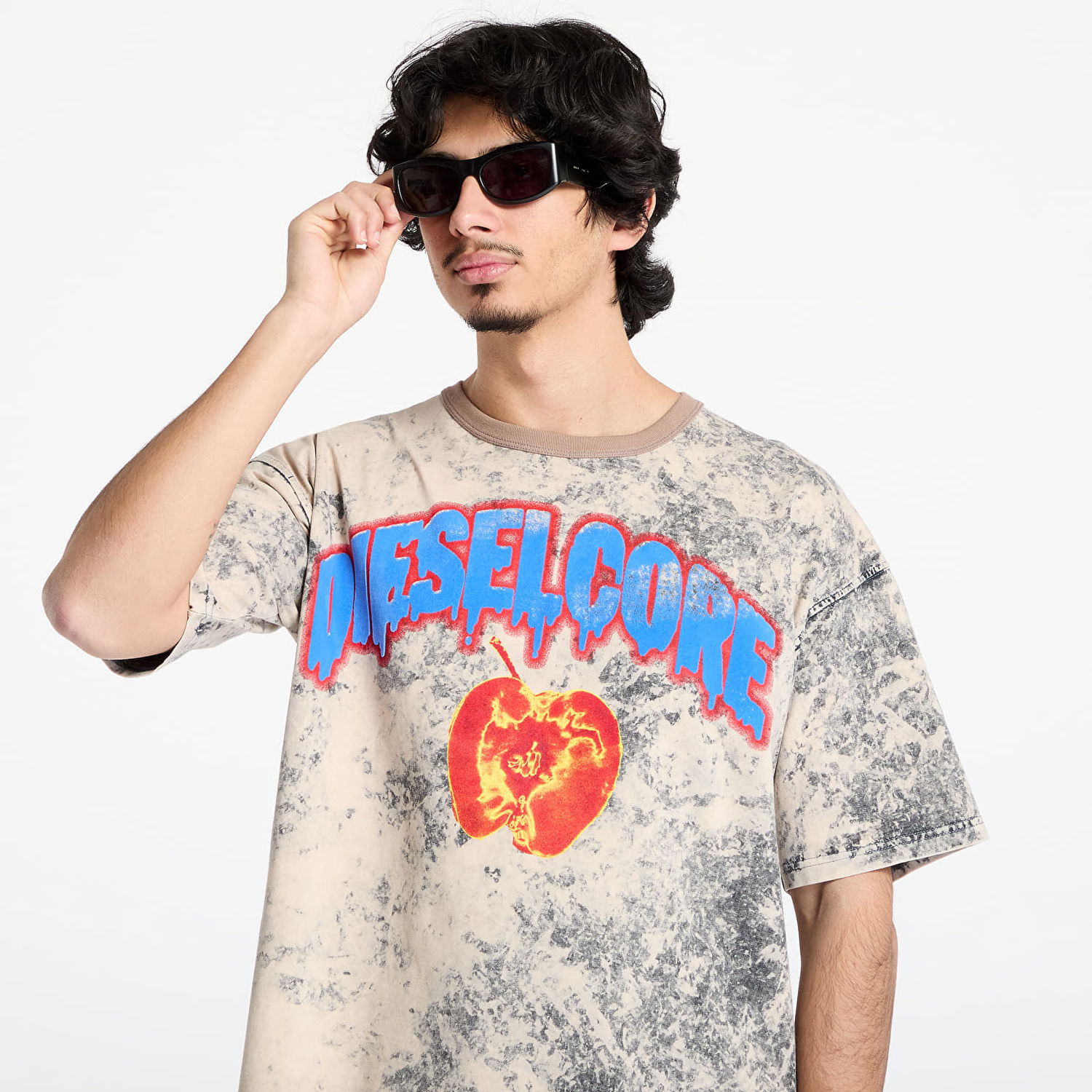 Tričko Diesel Diesel T-Boxt-R9 Graphic T-Shirt Béžová | A16164_0GIAR Grey, 1