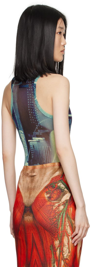 Body Jean Paul Gaultier Gaultier 'The Pigalle' Printed Bodysuit Modrá | 24/30-F-BD044-T552-59560100, 2