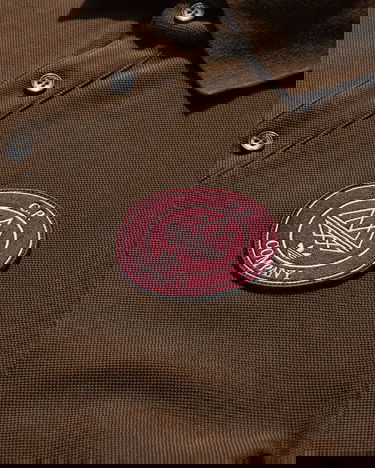 Polo tričko adidas Originals C.P. COMPANY x SPZL Long Sleeve Polo Hnedá | JE8671, 3