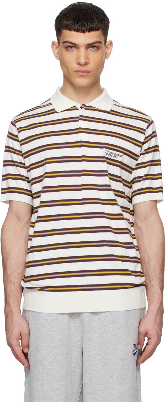 Polo tričko thisisneverthat Striped Polo Shirt Biela | TN241KKNPK02, 0