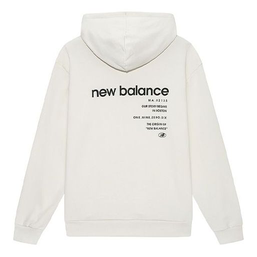 Mikina New Balance Essentials Hoodie Biela | 5CB43313-CRE