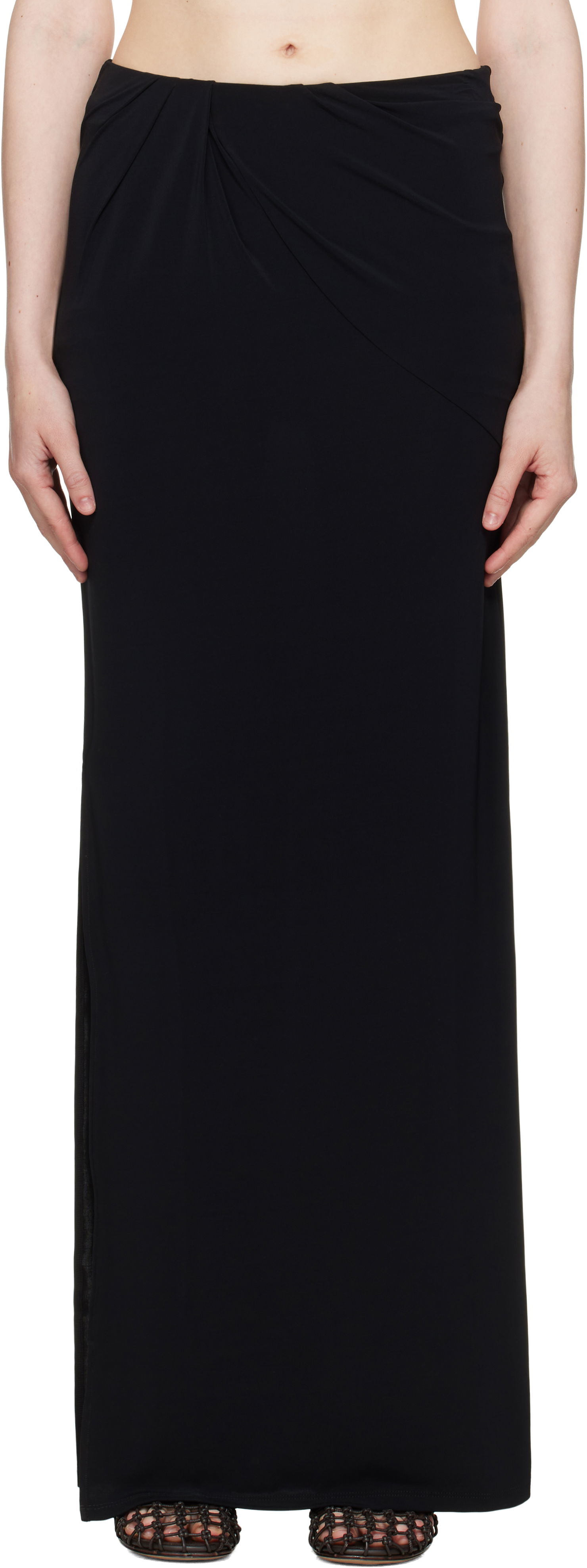 Sukňa Jacquemus Jacquemus 'La Jupe Peplo' Maxi Skirt Čierna | 25E251SK081-2381, 0