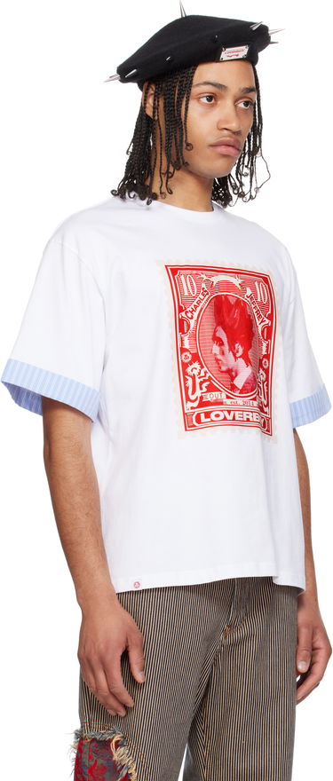 Tričko Charles Jeffrey Loverboy Charles Jeffrey LOVERBOY Turn Up T-Shirt Biela | 54101402, 1