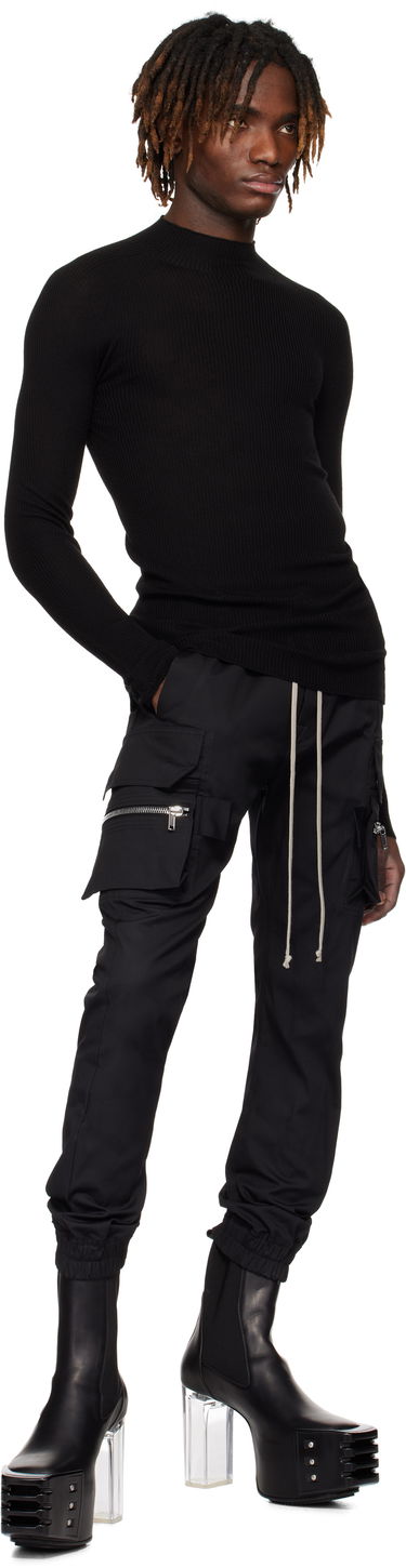 Sveter Rick Owens Rick Owens Hollywood Ribbed Sweater Čierna | RU01E5638 RIBM, 3