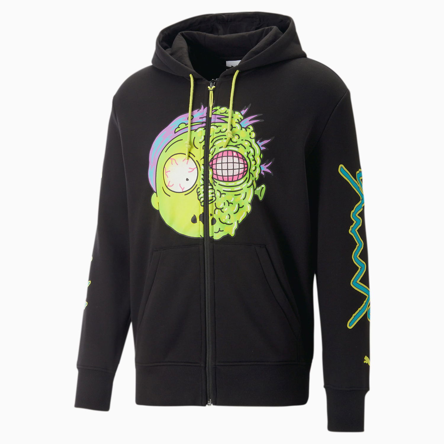 Mikina Puma x RICK AND MORTY Full-Zip Basketball Hoodie Čierna | 537098_01, 0