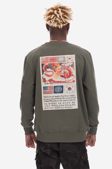 Sveter Alpha Industries Alpha Industries UN Forces Graphic Sweatshirt Zelené | 136300.142, 0