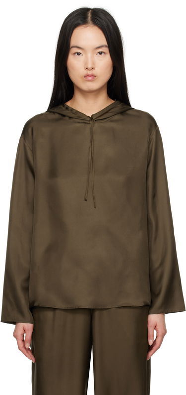 Mikina Loulou de Saison Loulou de Saison Nuka Silk Hoodie Zelené | NUKA, 0