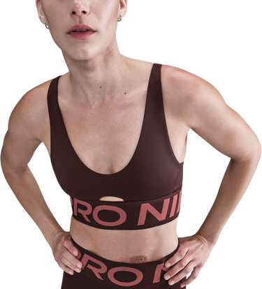 Podprsenka Nike Nike Pro Indy Plunge Medium Support Sports Bra Hnedá | hf7324-652, 0