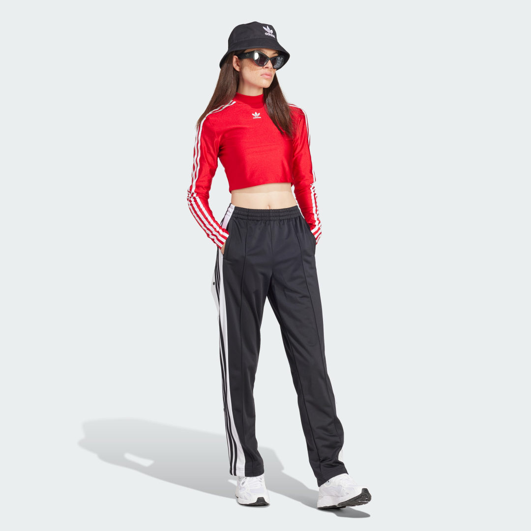 3-Stripes Cropped Long Sleeve Tee