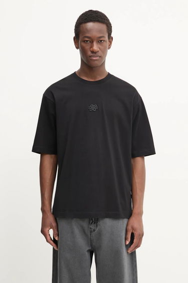 Tričko Filling Pieces Filling Pieces Boxy Embroidered T-Shirt Čierna | 74413791861, 0