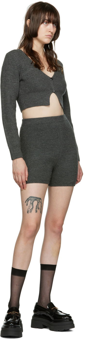 Šortky Alexander Wang Wool Knit Shorts Šedá | 4KC3224010, 3