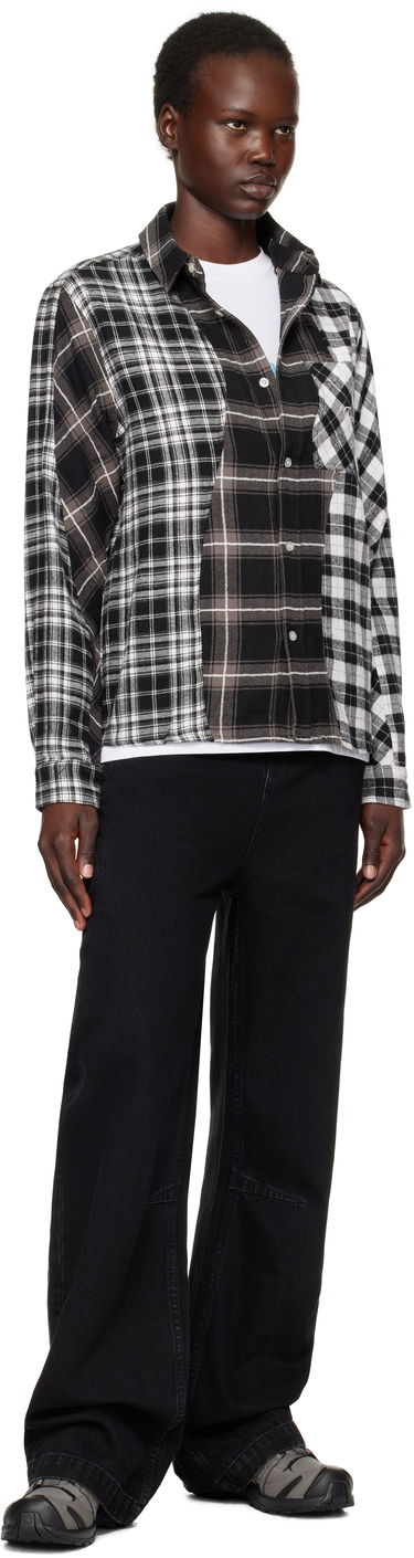 Košeľa Dime Triple Plaid Shirt Čierna | DIMEHO249BLK, 3