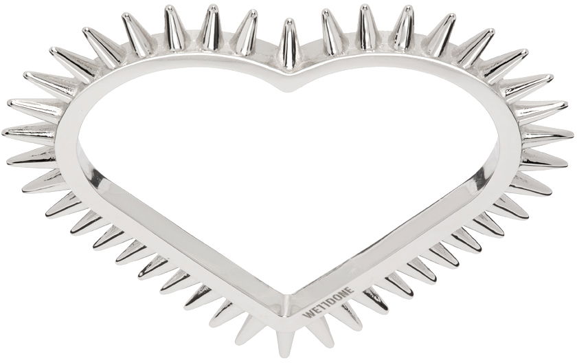Náramok We11done Spike Heart Double Ring Metalická | WD-AJ1-23-504-U-SV, 0