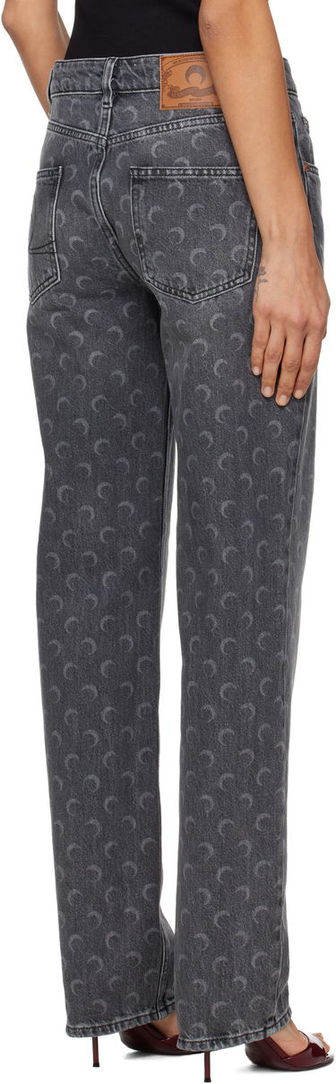 Džínsy Marine Serre Marine Serre Moon Laser Straight Jeans Šedá | WPA128BCDEN0006, 2