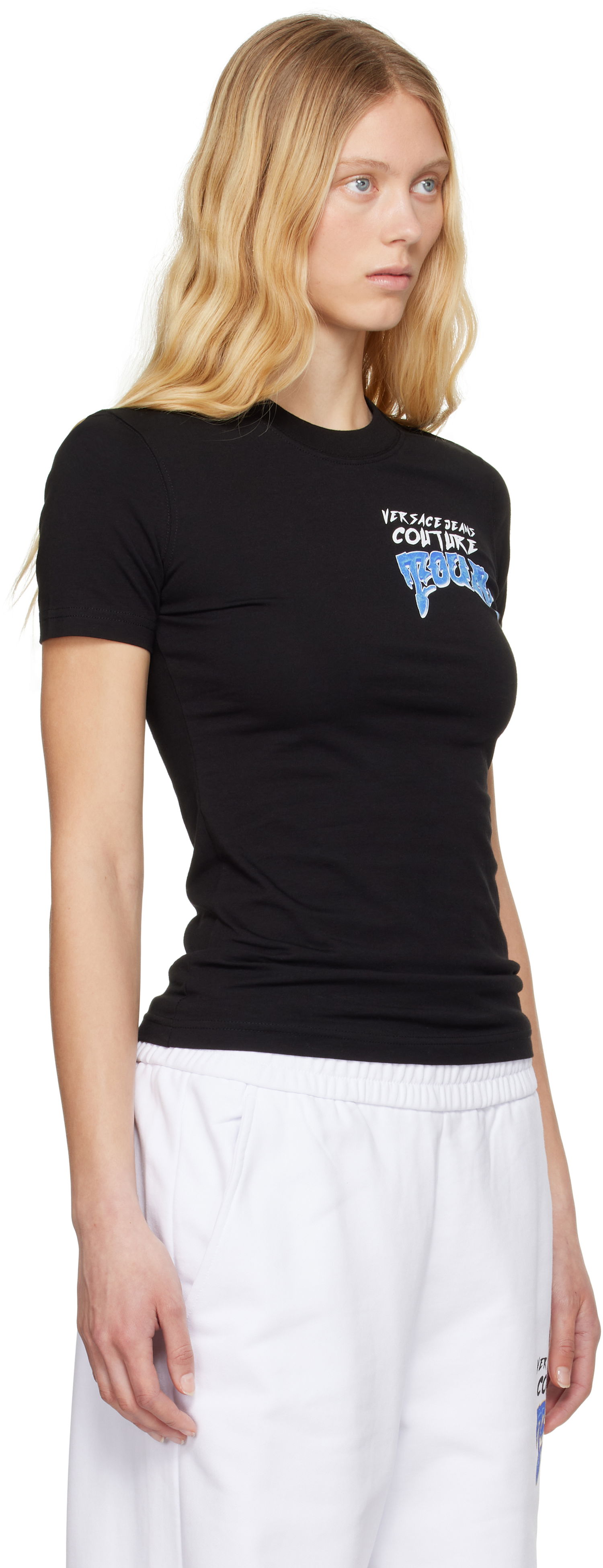 Tričko Versace Versace Jeans Couture 'Tour' T-Shirt Čierna | E78HAHC07_ECJ02C, 1