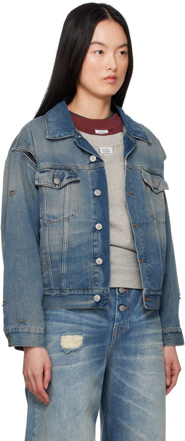 Bunda Maison Margiela MM6 Maison Margiela Faded Denim Jacket Modrá | S52AM0319 M30017, 1