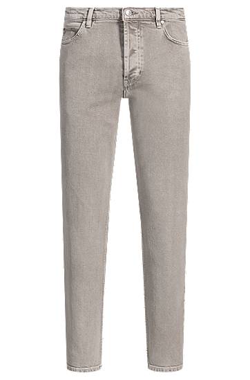 Džínsy BOSS Tapered-Fit Comfort-Stretch Jeans Šedá | 50537690, 0