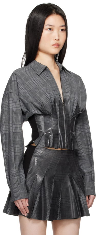 Sukňa Diesel Plaid Zip-Up Jacket Šedá | A16549 0HQAG, 1