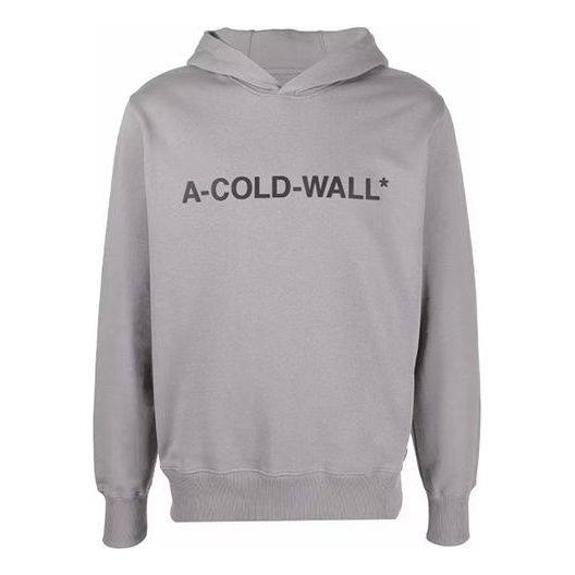 Mikina A-COLD-WALL* A-COLD-WALL* Logo Popover Hoodie Šedá | ACWMW057-SLGR