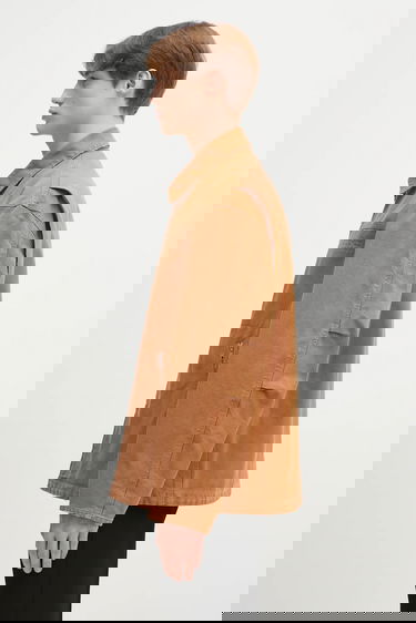 Bunda Maison Margiela MM6 Maison Margiela Collared Full-zip Utility Jacket Hnedá | SH0AM0048, 1