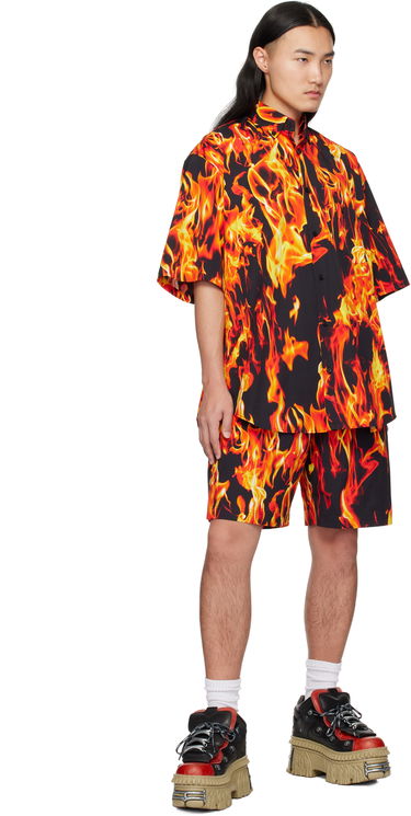 Košeľa VETEMENTS Vetements Fire Print Short Sleeve Shirt Rôznofarebný | UA66SH430X, 3