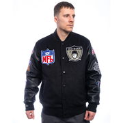 NFL Blackout Collection Oakland Raiders Varsity Jacket