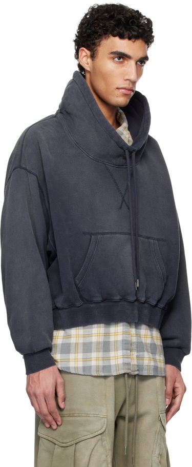 Mikina R13 R13 Balloon Popover Cropped Hoodie Šedá | R13WK255-001BG, 4