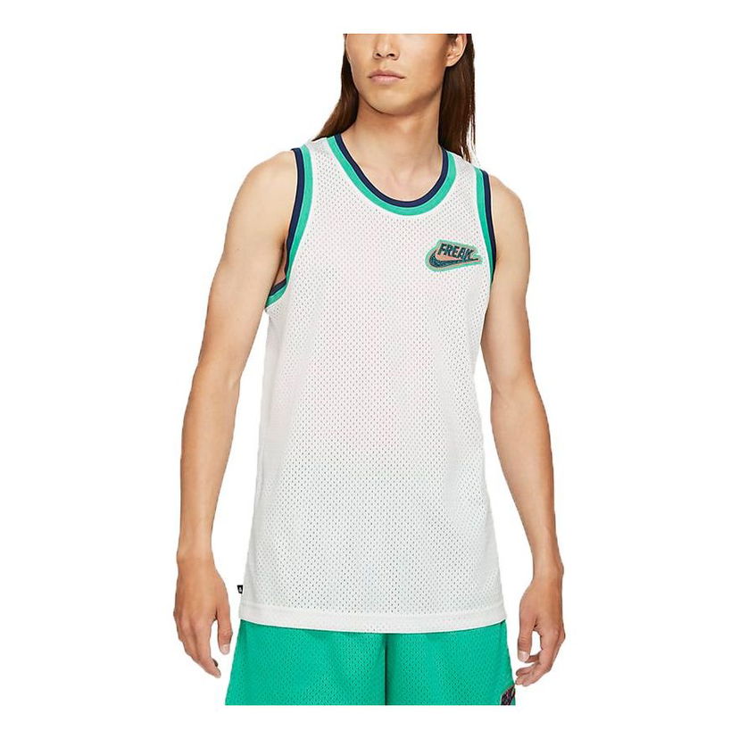Tielko Nike Giannis Freak Contrasting Basketball Jersey Biela | DA5685-121