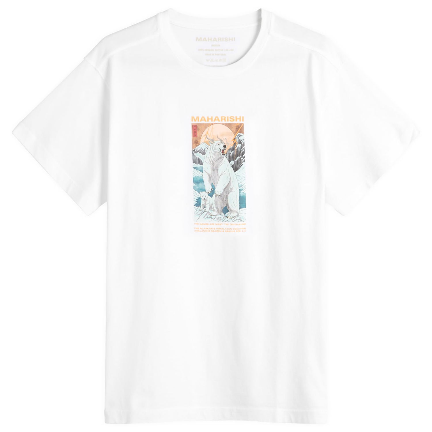 Tričko Maharishi Alaskan Polar Bears Graphic T-Shirt, Size Large Biela | 2211-WHT, 0