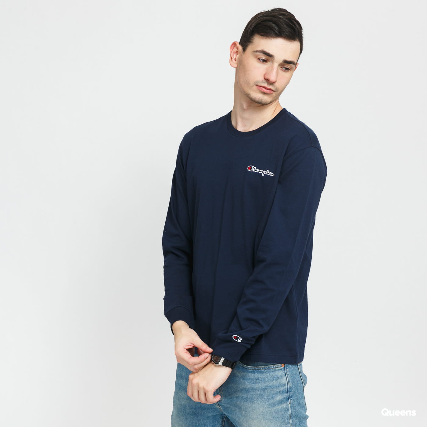 Tričko Champion LS Navy | 216481 BS538, 0