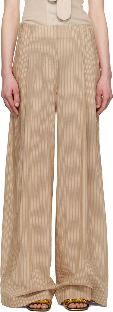 Nohavice Dries Van Noten Dries Van Noten Striped Wide-Leg Trousers Béžová | 251-010909-1524, 0