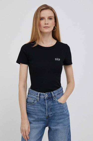 Tričko GAP Rib Baby Tee Čierna | 635864-05, 2